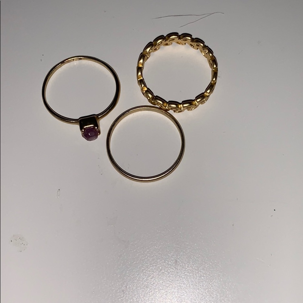 Fake gold rings (set of three)